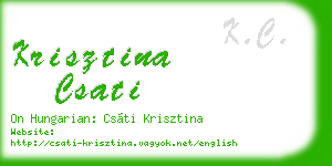 krisztina csati business card